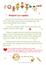 Customizable coloring page Christmas elves Christmas Letters from prankster elves Elf Arrival Letter For several Christmas elves