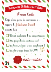 Colorear personalizable Papá Noel Cartas de elfos bromistas