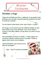 Colorear personalizable Elfos de navidad Misión del Elfo de Navidad