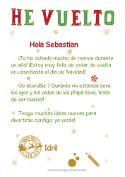 Pagina da colorare personalizzabile Elfo di Natale Lettere di elfi scherzosi Lettera di Arrivo degli Elfi Un solo folletto burlone