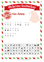 Coloriage personnalisable Lutins de Noël Mission du lutin de Noël Lettres de lutins farceurs Activités enfants Bêtises du Lutin Farceur Message codé