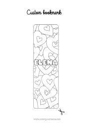 Colorear personalizable Corazón Te amo Marcador