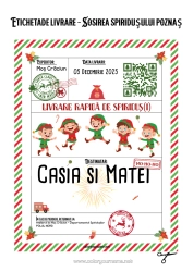 Colorear personalizable Cartas de elfos bromistas Carta de Llegada del Elfo Etiqueta de envío de duende