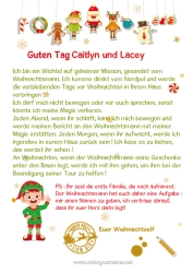 Colorear personalizable Elfos de navidad Navidad Cartas de elfos bromistas Carta de Llegada del Elfo Un solo duende travieso