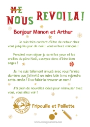 Customizable coloring page Christmas elves Letters from prankster elves Elf Arrival Letter Additional Christmas elf