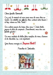 Página de desenho personalizável Elfo de Natal Cartas de duendes travessos Carta de Despedida do Elfo