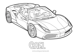 Página de desenho personalizável Esporte Veículos Carro Carro de corrida Voitures, vans et camping-cars Véhicules de course et circuits Esportes Motorizados