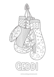 Página de desenho personalizável Esporte Esportes de Combate Boxe