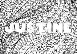 Pagina da colorare personalizzabile Calmo e sereno Arte Mandala Nome decorato Zentangle