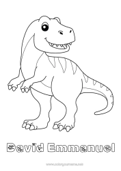 Coloriage personnalisable Dinosaures Animal Tyrannosaure
