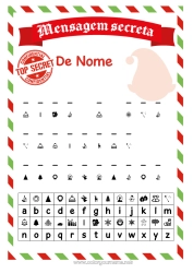 Pagina da colorare personalizzabile Elfo di Natale Missione dell'Elf di Natale Lettere di elfi scherzosi Attività per Bambini Scherzi e Idee per Elfi di Natale Messaggio codificato