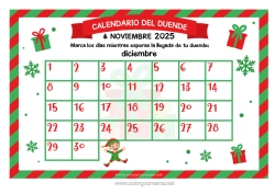 Coloriage personnalisable Lutins de Noël Lettres de lutins farceurs Calendrier de l'avent Calendriers et plannificateurs Lettre d'arrivée du lutin Un seul lutin farceur