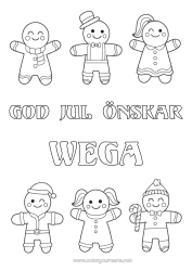 Pagina da colorare personalizzabile Pan di Zenzero Disegni da colorare facili