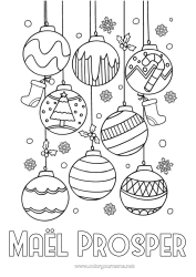 Colorear personalizable Bolas de Navidad Decoración navideña