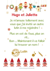 Página de desenho personalizável Elfo de Natal Missão do Elfo de Natal Cartas de duendes travessos Carta de Chegada do Duende Duende de Natal adicional Ideias Travessas para Duendes de Natal