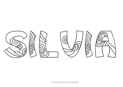 Colorear personalizable Lindo Calma y zen Mandala Número Nombre decorado