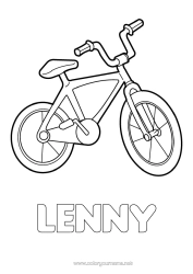 Colorear personalizable Sport Vehículos Dibujos fáciles para colorear Bicicleta Vehículos de dos ruedas