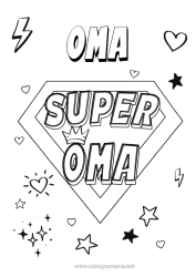 Colorear personalizable Abuela Héroe Insignia Super