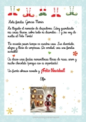 Página de desenho personalizável Elfo de Natal Cartas de duendes travessos Carta de Despedida do Elfo