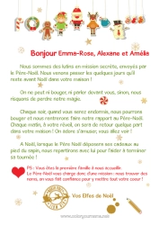 Colorear personalizable Elfos de navidad Navidad Cartas de elfos bromistas Carta de Llegada del Elfo Varios duendes traviesos