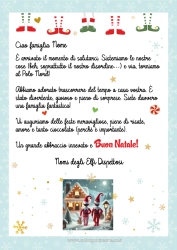 Pagina da colorare personalizzabile Elfo di Natale Lettere di elfi scherzosi Lettera di Partenza dell'Elf