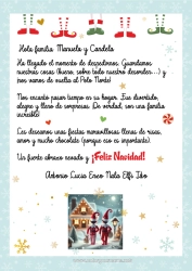 Pagina da colorare personalizzabile Elfo di Natale Lettere di elfi scherzosi Lettera di Partenza dell'Elf