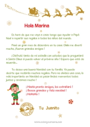 Coloriage personnalisable Lutins de Noël Lettres de lutins farceurs Lettre de départ, aurevoir lutin