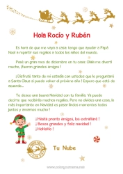 Página de desenho personalizável Elfo de Natal Cartas de duendes travessos Carta de Despedida do Elfo