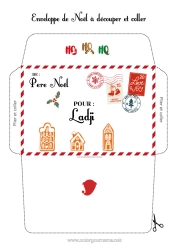 Colorear personalizable Elfos de navidad Navidad Pan de jengibre Cartas de elfos bromistas Actividades para niños Acebo Sobre Sobre para imprimir Viaje del duende navideño Sobre de Navidad