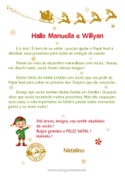 Colorear personalizable Elfos de navidad Cartas de elfos bromistas Carta de Despedida del Elfo