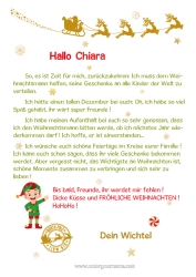 Colorear personalizable Elfos de navidad Cartas de elfos bromistas Carta de Despedida del Elfo