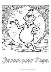 Coloriage personnalisable Monstre Neige Grinch