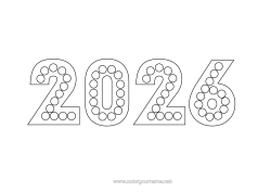 Coloriage personnalisable Fête Activités enfants Nom décoré Ampoule Cercle, rond