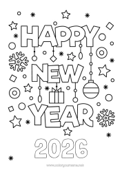 Coloriage personnalisable Bonne année