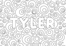 Colorear personalizable Mandala Nombre decorado Bebidas Soda Zentangle Limonada Champán Fondo decorativo