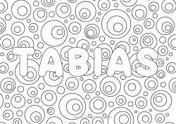 Colorear personalizable Mandala Nombre decorado Bebidas Soda Zentangle Limonada Champán Fondo decorativo