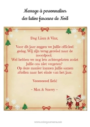 Coloriage personnalisable Lutins de Noël Mission du lutin de Noël Lettres de lutins farceurs Pancarte Bêtises du Lutin Farceur Plusieurs lutins farceurs