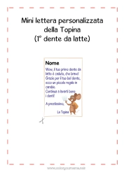 Colorear personalizable Diente de leche Ratoncito Pérez Correo del Ratoncito Pérez