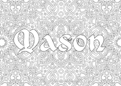 Colorear personalizable Mandala Día de San Patricio Nombre decorado Trisquel Dibujos complejos para colorear Céltico