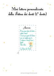 Coloriage personnalisable Dent de lait Fée des dents Courrier de la Fée des dents