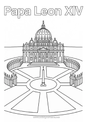 Tilpasset farvelægningssiden Italien Monument Verdensby Vatikansstaten