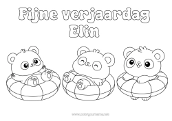 Página de desenho personalizável Panda Outros animais do mundo Boia