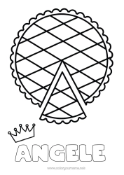 Página de desenho personalizável Bolo Coroa Epifania Bolo dos Reis