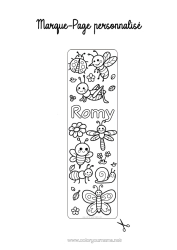 Colorear personalizable Kawaii Verano Primavera Mariposa Animales Abeja Caracol Marcador Mariquita Dibujos fáciles para colorear Hormiga Insectos Libélula