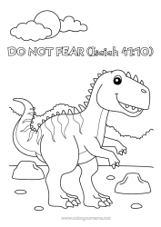 Coloriage personnalisable Dinosaures Animal Tyrannosaure