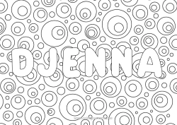 Página de desenho personalizável Mandala Nome decorado Bebida Refrigerante Zentangle Limão Champanhe Fundo decorativo