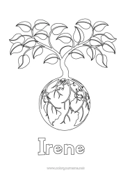 Colorear personalizable Ecología Tierra Día de la Tierra