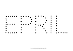 Anpassbare Malvorlage Kinderaktivitäten Punkte verbinden Dekorierter Name Alphabet