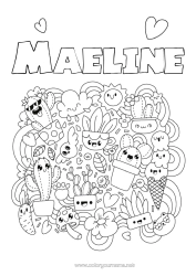 Colorear personalizable Lindo Kawaii Cactus