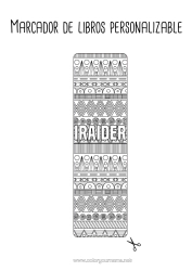 Colorear personalizable Marcador Zentangle África Formas geométricas